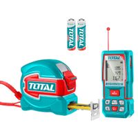 Kit de Medición Industrial TOTAL Medidor Láser 100m y Cinta Métrica 5m x 32mm Magnética TOS250902