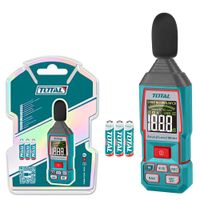 Sonómetro Digital TOTAL 30-130dB Decibelímetro Medidor de Ruido Industrial Pantalla LCD TETSL031