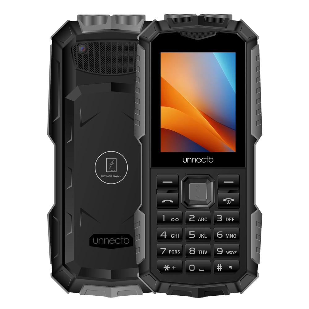 Celular Unnecto Bolt F1R Básico Gris con audífonos 3.5 mm 1HORA