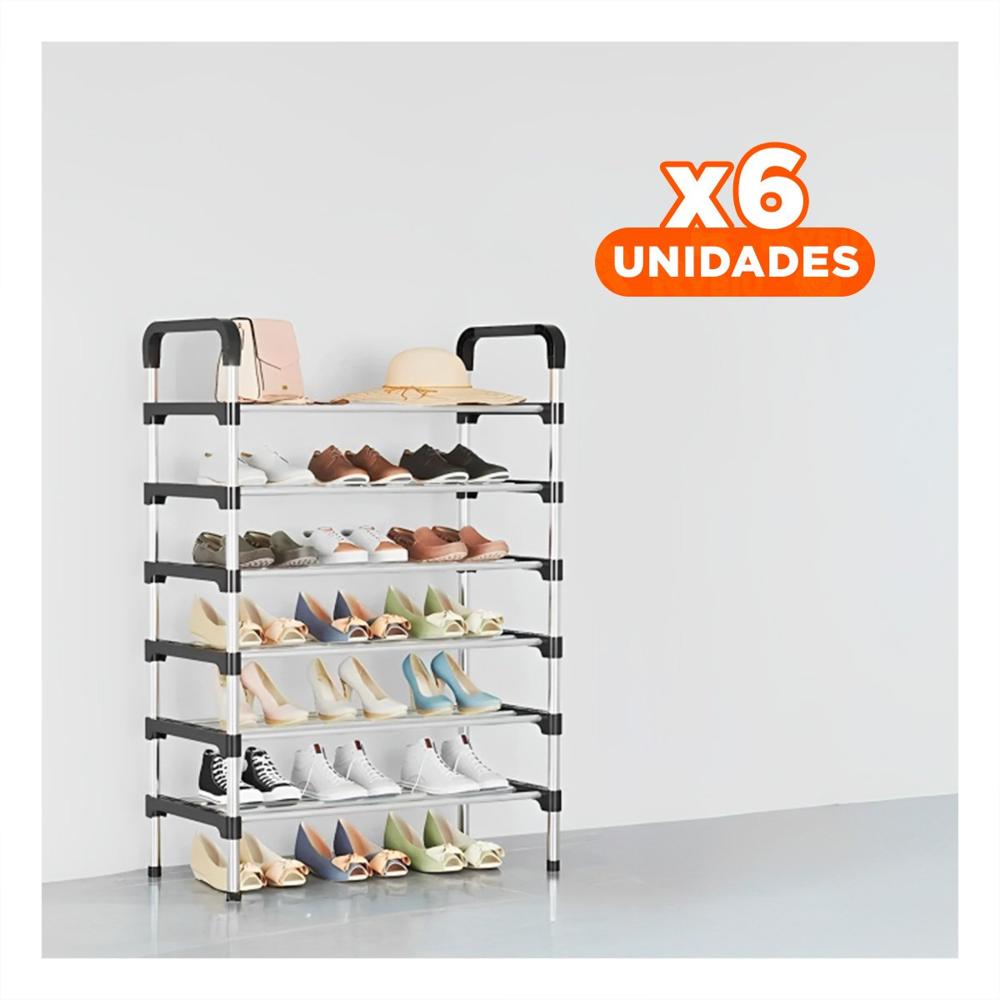 Pack6 PortaZapatos Vertical Colgante para Guardar Zapatos Facil Negro YPapel Regalo