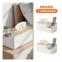 Pack2 Caja para Servilletas Multifuncional Compacta y Versatil para Casa Blanco