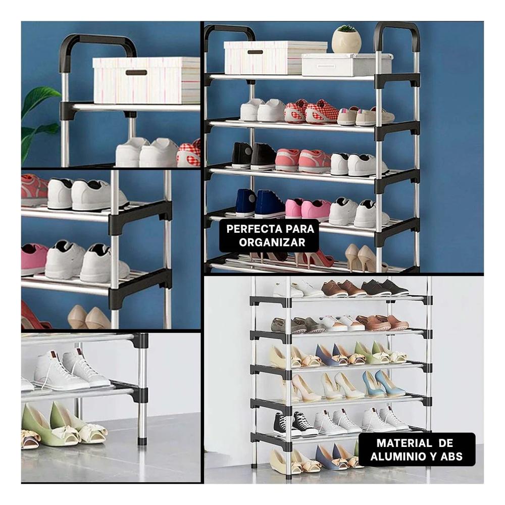 Artículo Vertical para Calzado Facil de Colocar y Acceder Negro