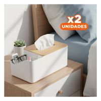 Pack2 Caja para Servilletas Multifuncional Resistente y Funcional Blanco YPapel Regalo