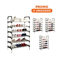 Pack4 PortaZapatos Vertical de Tela para Mantener Calzado en Orden Negro YRegalo Sticker