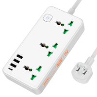 Tomacorriente Con Cargador USB Hoco AC7 17W Blanco
