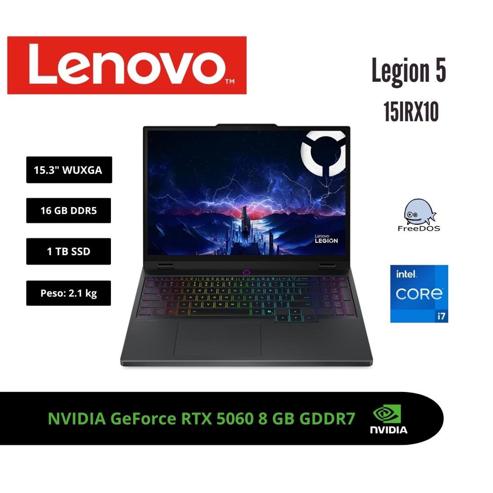 LAPTOP GAMING LENOVO LEGION 5 15.3 WUXGA 165HZ IPS CORE i7-13650HX RTX 5060 8GB 16GB DDR5 1TB SSD
