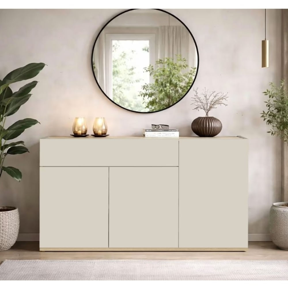 Aparador Moderno Met 3 Puertas 1 Cajón Capri y Duna RyR MUEBLES