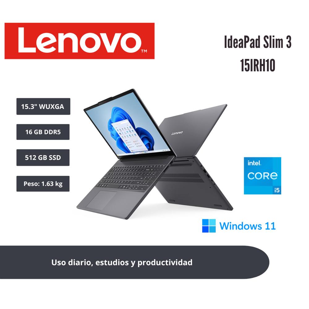 LAPTOP LENOVO IDEAPAD SLIM 3 15.3 WUXGA IPS CORE i5-13420H 16GB DDR5 512GB SSD