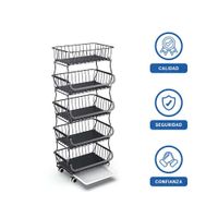 Organizador Vertical Acero Negro para Felicidad de sus Pequeños YLigas Regalo