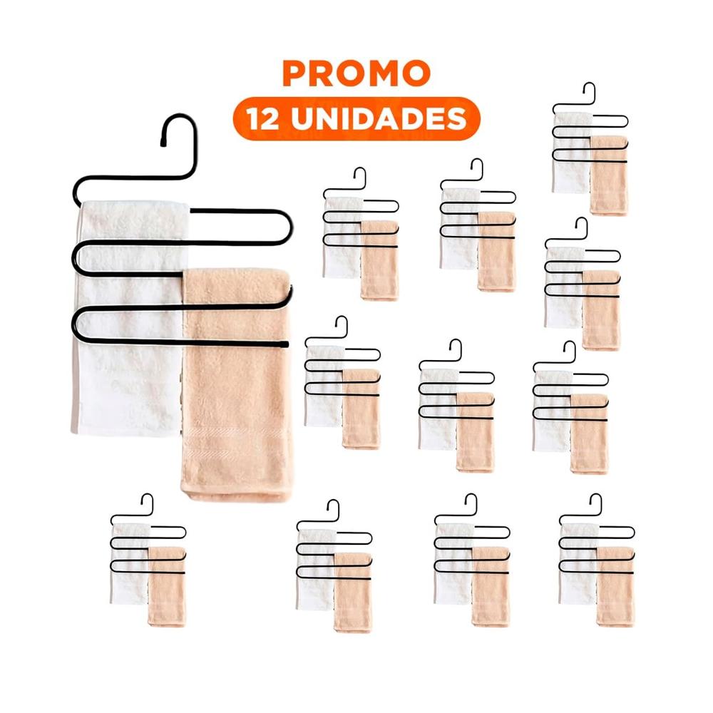 Pack12 Gancho Tipo S Funcional para Uso en Casa Negro YRegalo Sticker