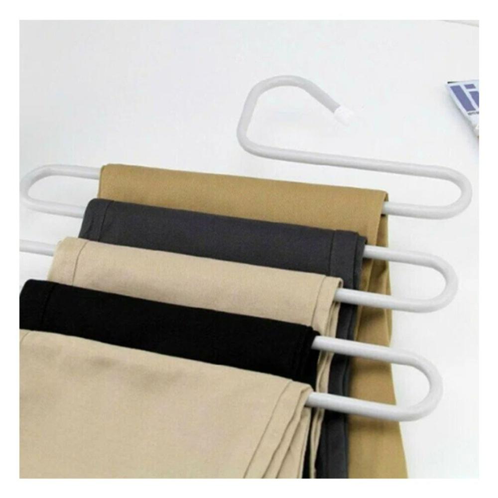 Soporte Multifuncional Tipo S Base Estable para Ropa Blanco Hogar Eco YSticky