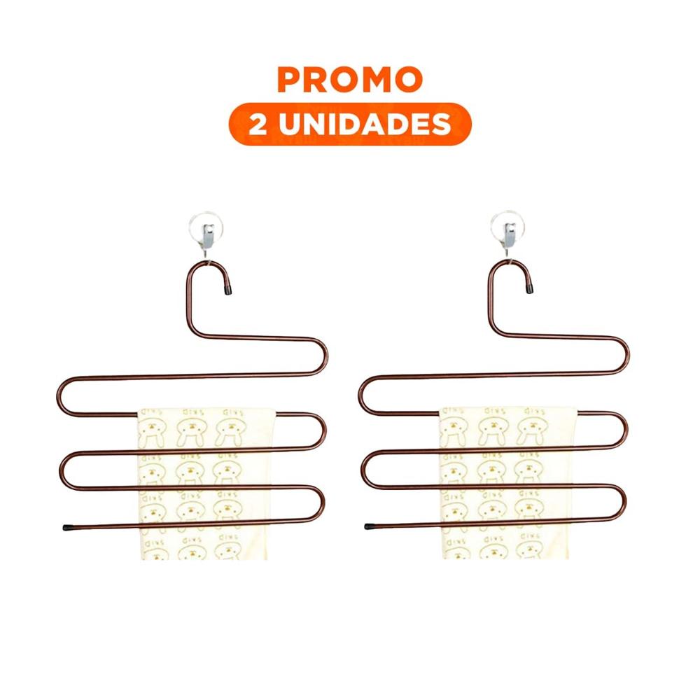 Pack2 Colgador Tipo S Marron Para Casa Y Oficina Con Estilo Elegante