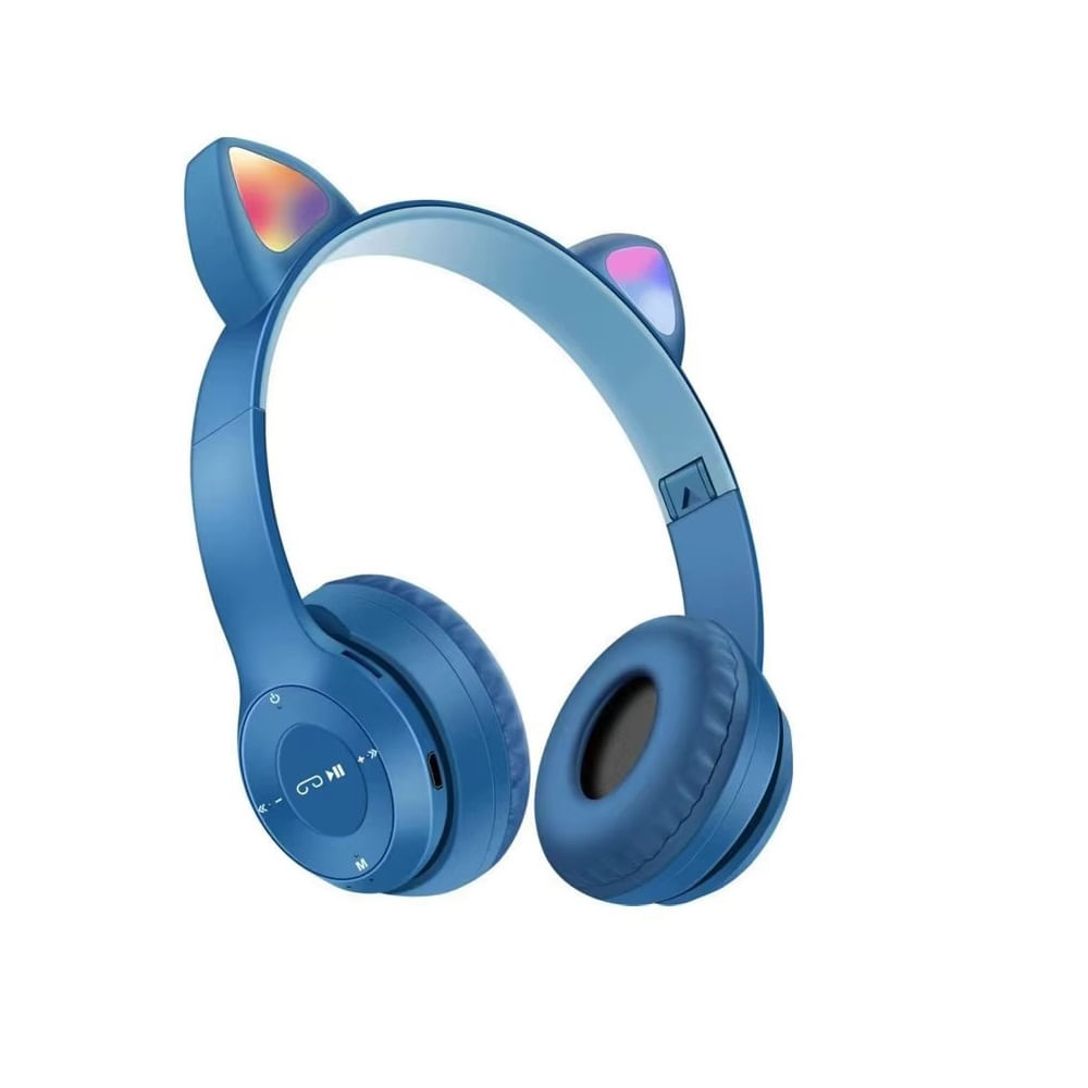 Audifono MZ47 Plegable Auriculares Estereo Inalambricos con LED Azul