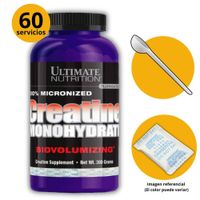 CREATINA ULTIMATE NUTRITION 300gr - CUCHARA MEDIDORA Y GEL ANTIHUMEDAD