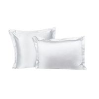 Funda De Almohada 220 Hilos Algodón Deluxe - Blanco Arlin Queen