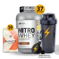 Proteína Nitro whey de 1kg Chocolate - Creatina Myprotein de 250gr -regalos