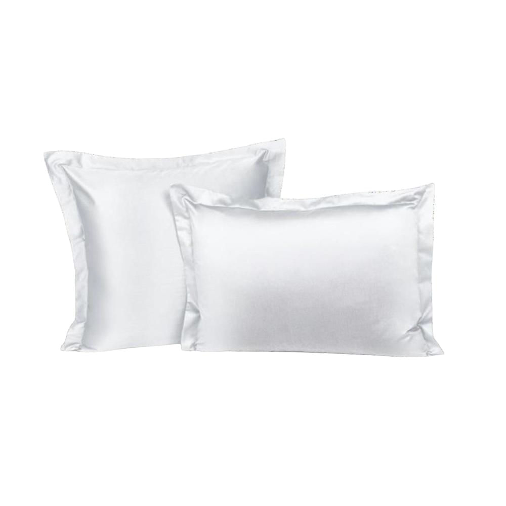 Funda De Almohada 220 Hilos Algodón Deluxe - Blanco Arlin Estándar