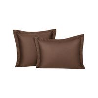 Funda De Almohada 150 Hilos Algodón Confort - Marrón Arlin King
