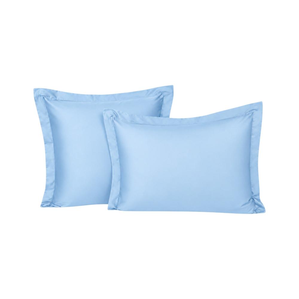Funda De Almohada 150 Hilos Algodón Confort - Celeste Arlin King