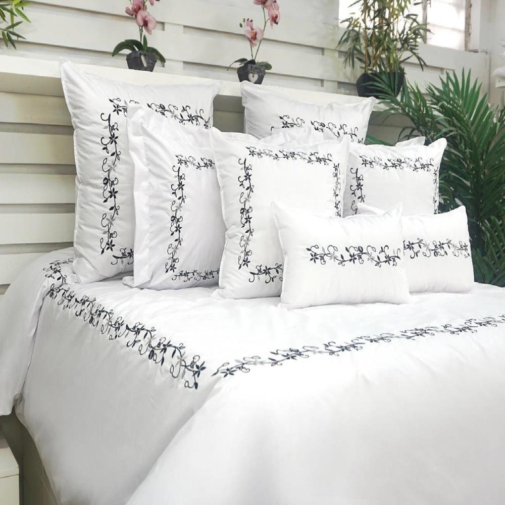 Funda Duvet Belha 220 Hilos Algodón Deluxe - Negro Arlin 2 Plazas