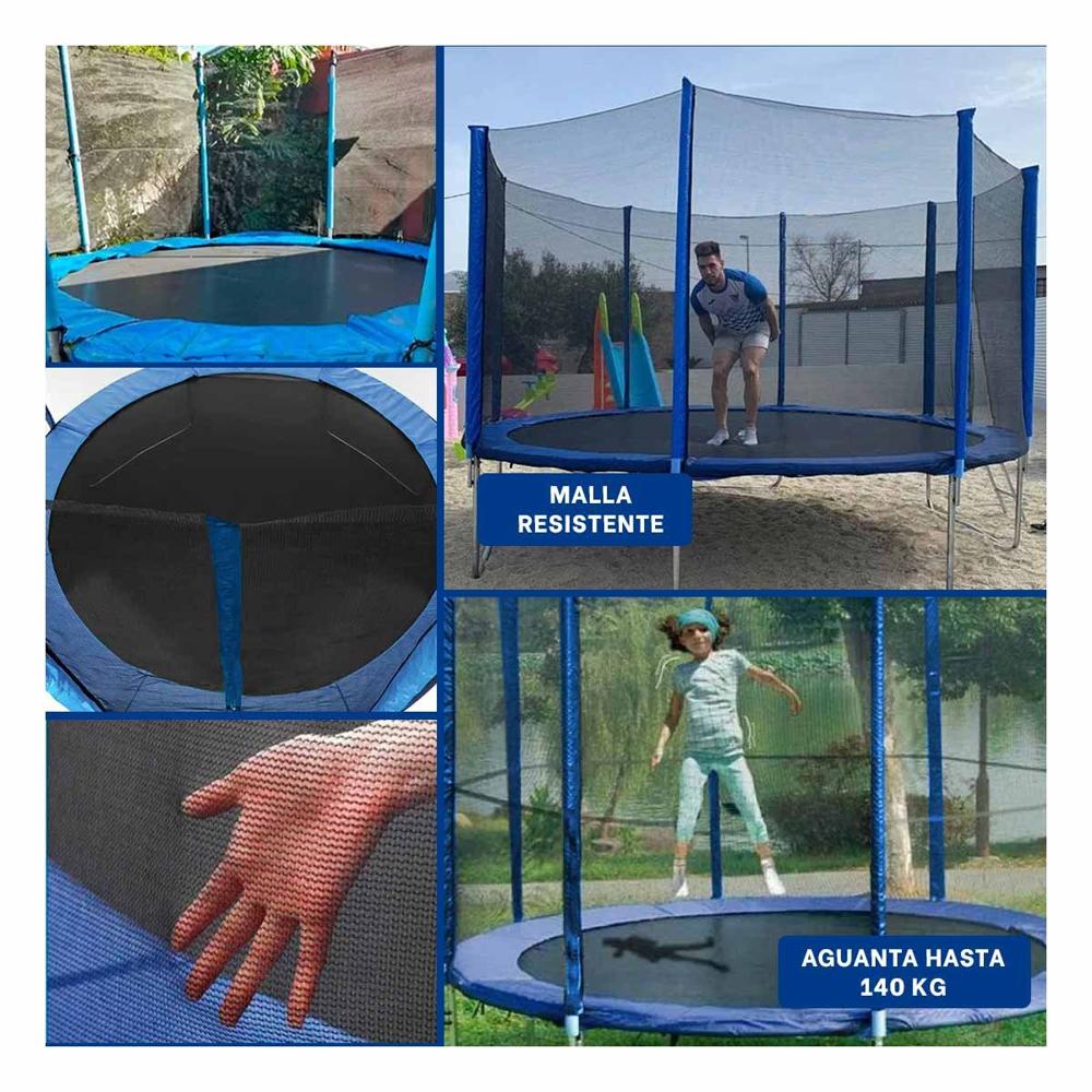 Trampolin Infantil 305X253CM con Malla para Juegos en Casa de Alta Resistencia