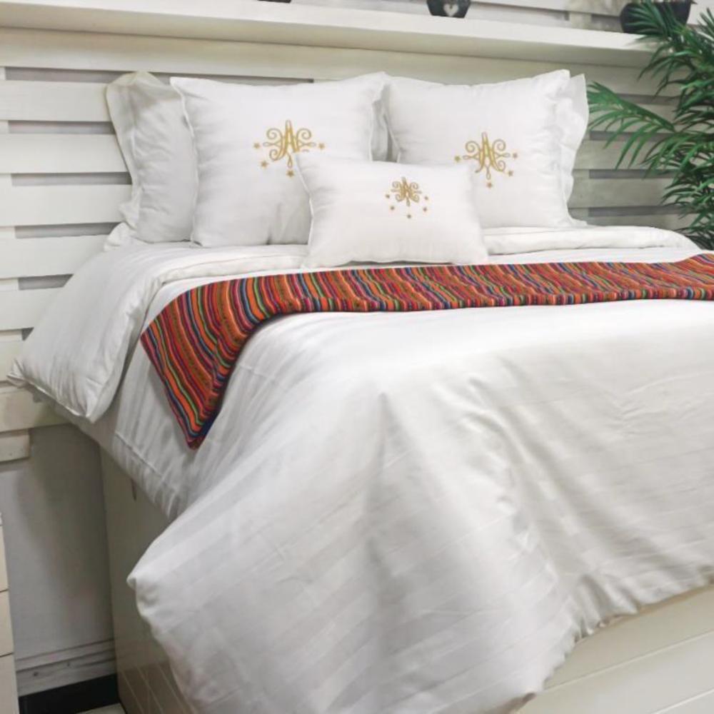 Funda Duvet 300 Hilos Algodón Premium - Blanco Arlin Queen