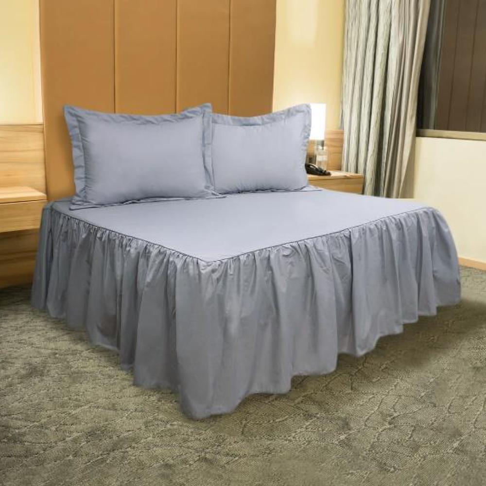 Juego De Sábanas Cool 150 Hilos Cotton Confort - Plomo Arlin Queen
