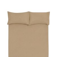 Juego De Sábanas 150 Hilos Microfibra Damasco - Beige Arlin 2 Plazas