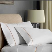 Juego De Sábanas 220 Hilos Algodón Deluxe - Blanco Beige Arlin 2 Plazas