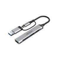 MOVISUN AD H402D - Adaptador Hub 4 en 1 - Compatible con Laptop Tablet y Celulares