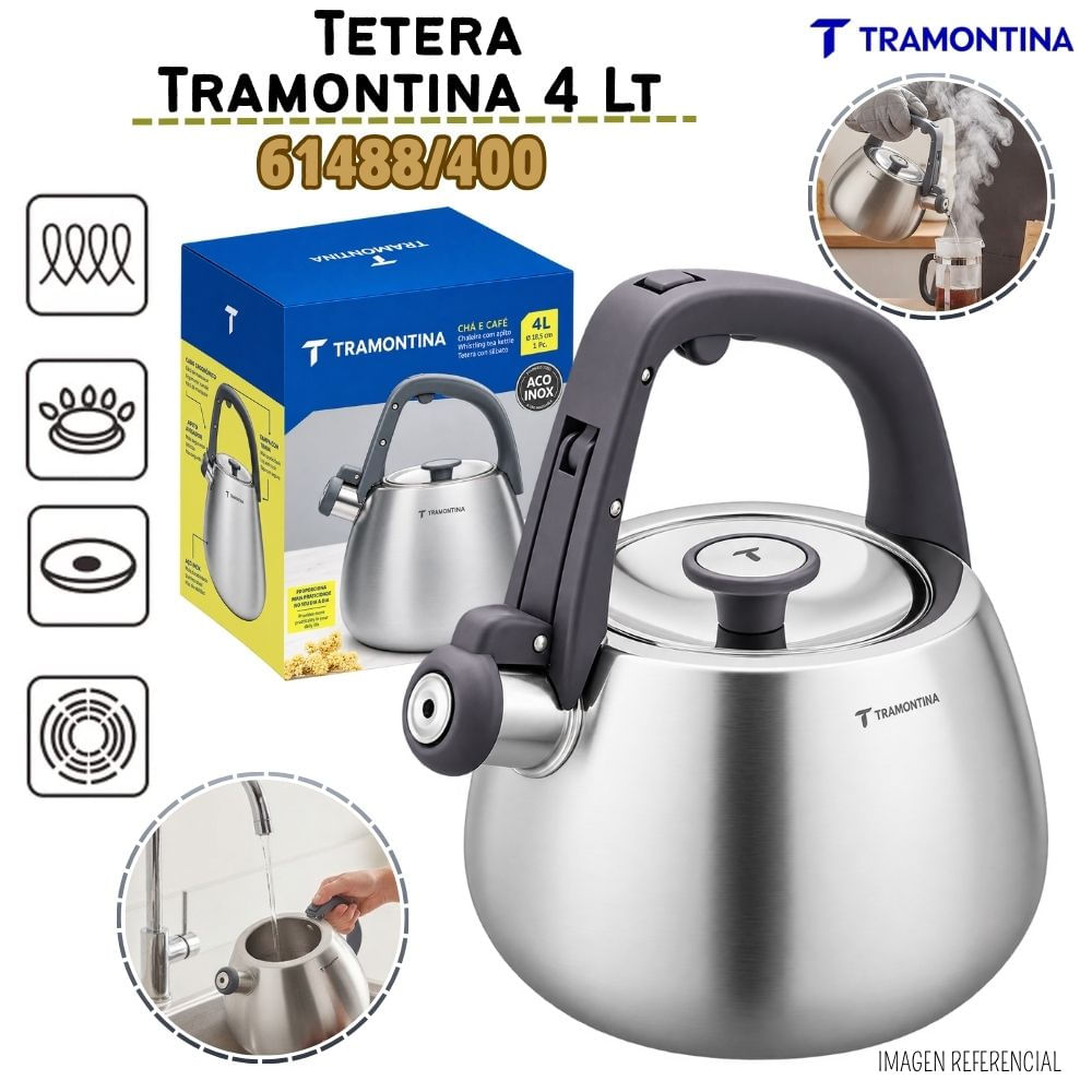 Tetera Tramontina de Acero Inoxidable 4 Lt - 61488 400