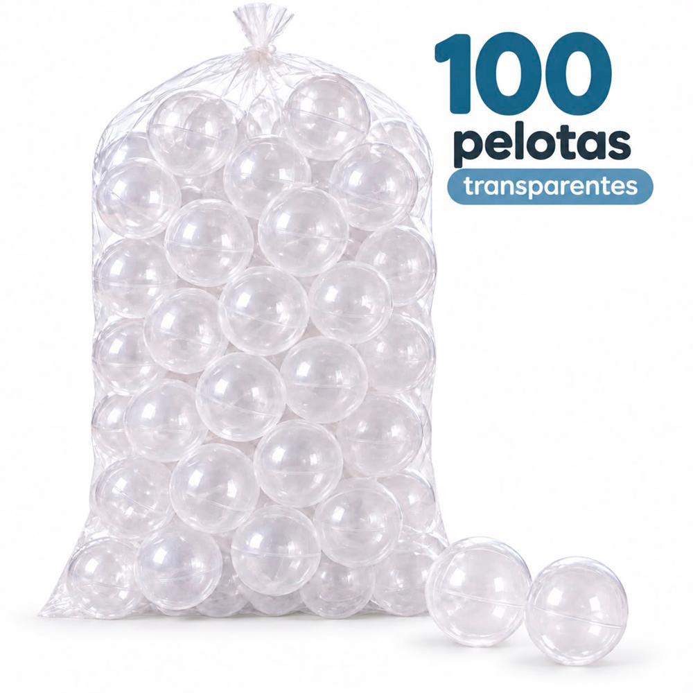 Pelotas Transparentes para piscina de pelotas - 100 unidades - Tipo 4.