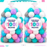 Pack x2 - 200 Pelotas Color Pastel para piscina de pelotas - Colores surtidos - Tipo 2