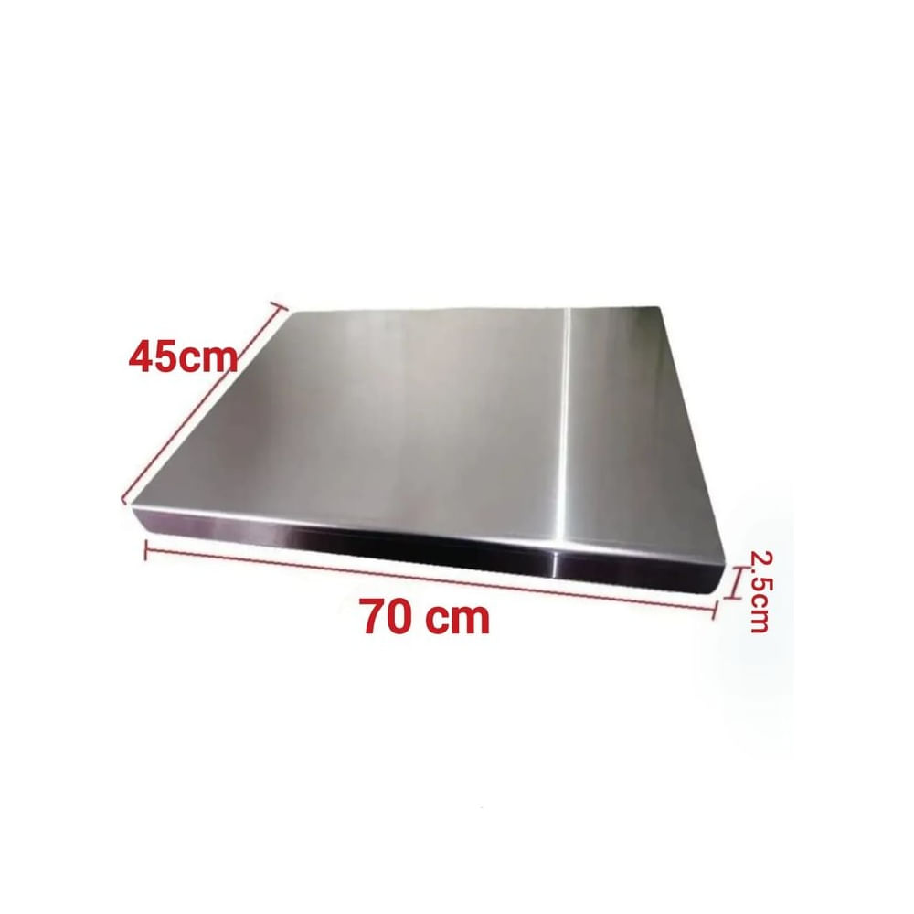 Tabla de picar en acero inoxidable GRANDE 70x45x2.5cm - CALIDAD 304