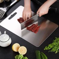 Tabla de picar en acero inoxidable 40cm x 30 cm - CALIDAD  PREMIUM 304