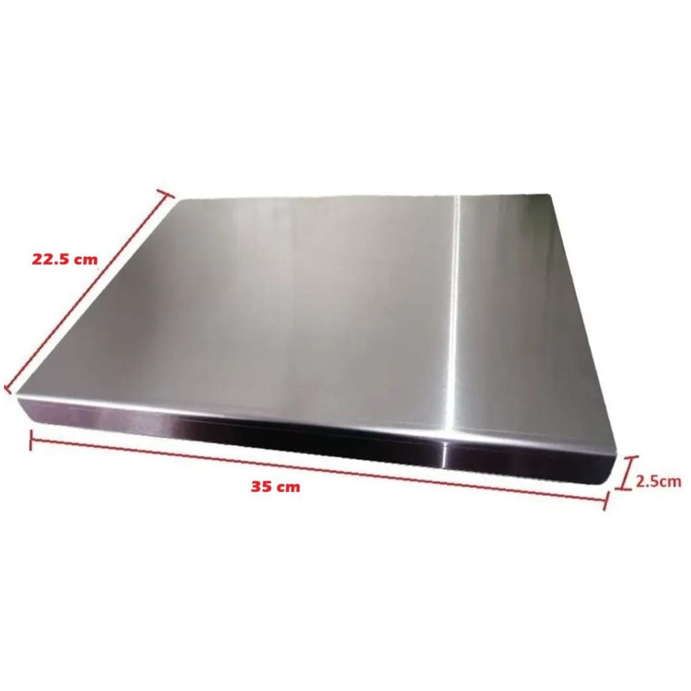 Tabla de picar en acero inoxidable 35cm x 22.5 cm x 2.5 cm - CALIDAD 304