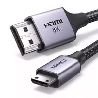Cable Mini HDMI a HDMI 2.1 Bidireccional 8K a 60Hz 48Gbps MINKU de 2 Metros