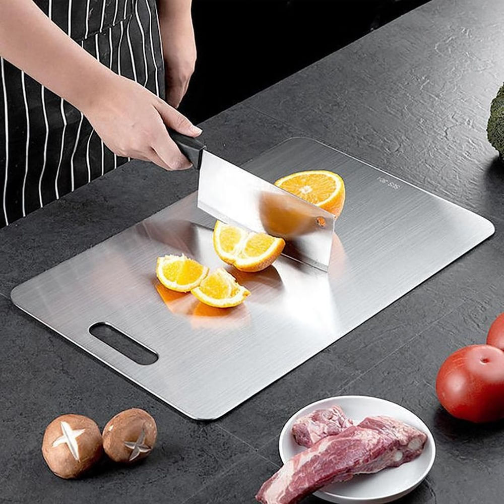 Tabla de picar en acero inoxidable 30cm x 23 cm x 1.2mm - CALIDAD 304