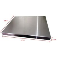 Tabla de picar en acero inoxidable 60x40x2.5cm - CALIDAD 304