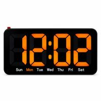 Reloj Digital LED de Pared y Mesa 26x13 cm - Pantalla Grande