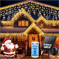 Guirnalda Solar Cascada ARTEZA 18m 600 LED Amarillo Cálido