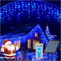Luces de Navidad Cascada Solar 12m 460 LED Impermeables