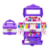 Set Maletín de maquillaje infantil con tocador desplegable Morado