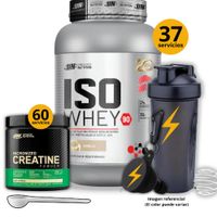 Proteína Iso whey 90 de 1kg Vainilla - Creatina Optimum Nutrition de 300gr -regalos