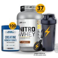 Proteína Nitro whey de 1kg Chocolate - Creatina Applied Nutrition de 500gr - regalos