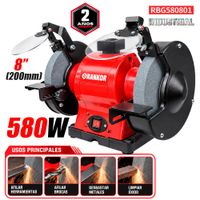 Esmeril de Banco 8'' Industrial Rankor RBG580801 580W