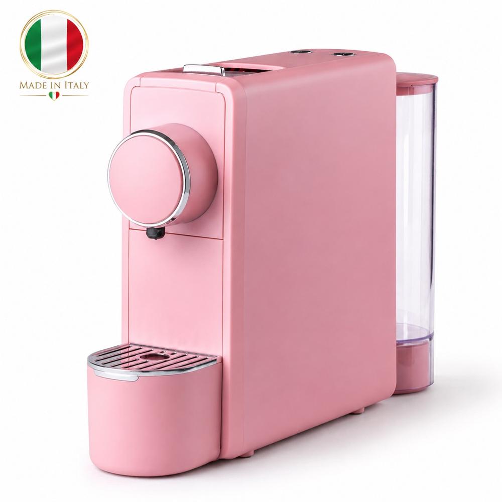 Maquina de café Expreso Italiana Rosada con capsúlas - EspressoDue Marta 19 Bar