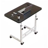 Mesa Escritorio Para Laptop Con Ruedas Portátil Ajustable Negra 1361