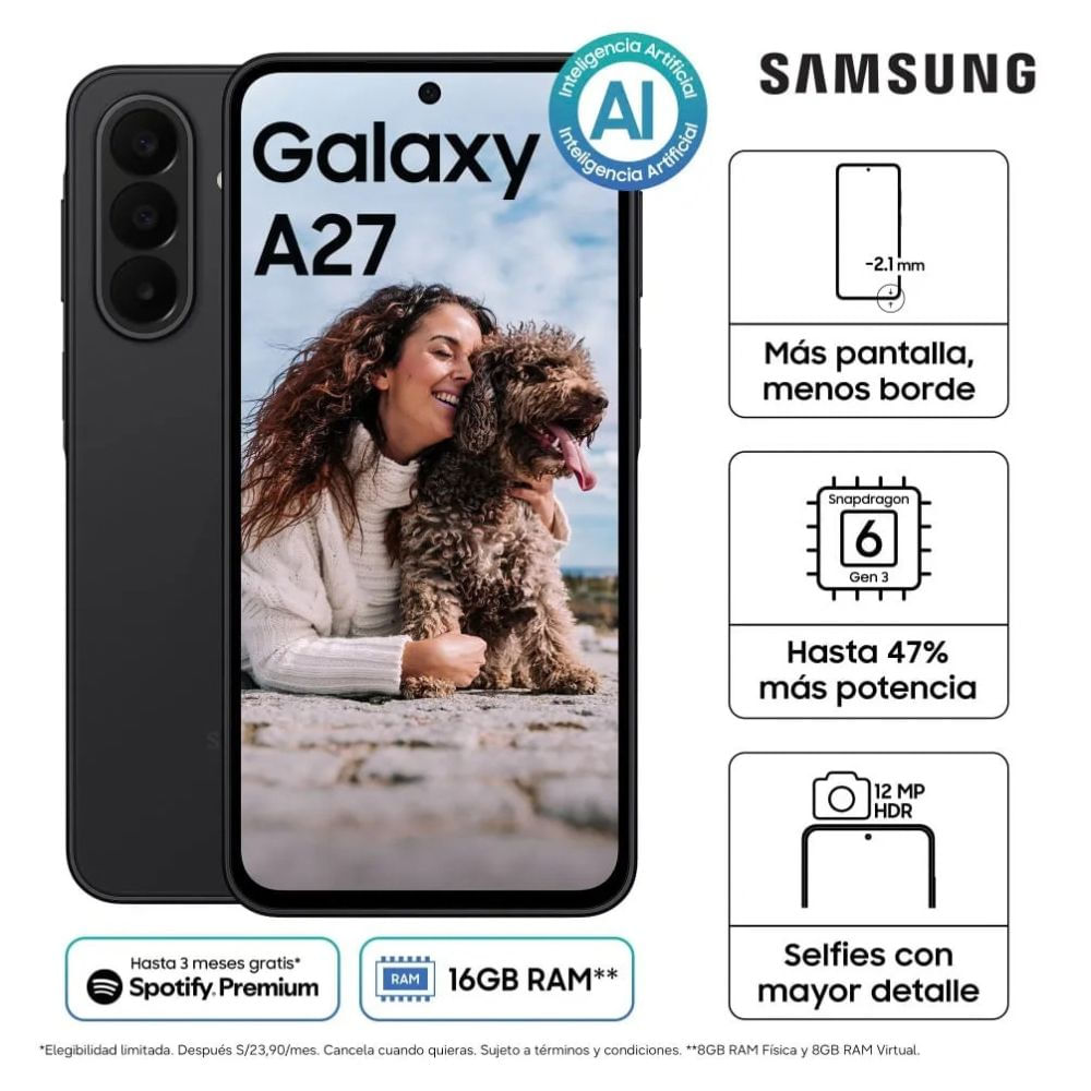 Celular Samsung A27 5G 8GB 256GB Negro