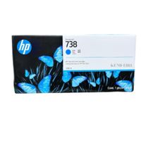 CARTUCHO DE TINTA HP 738 CIAN 676M6A DESIGNJET T850 T950 ORIGINAL - 300ML